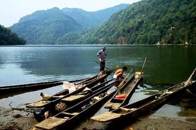 From the shore of Ba Be lake